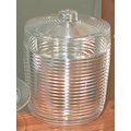 Ringed Plastic Heavy Weight Ice Bucket w/ Cover - Large